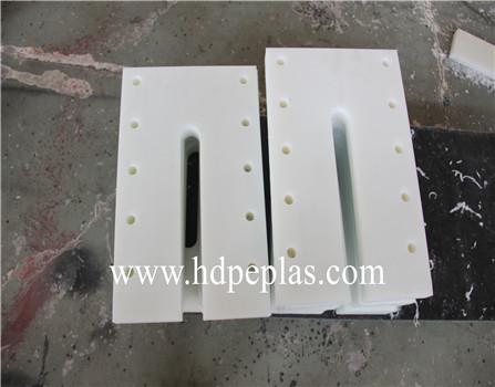 white UHMWPE Tear Drop Scraper replacement blade for conveyor