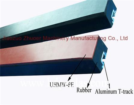  low friction slider beds/UHMWPE impact bars belt conveyors