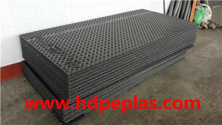 Non-slip HDPE ground protection black plastic outdoor mat